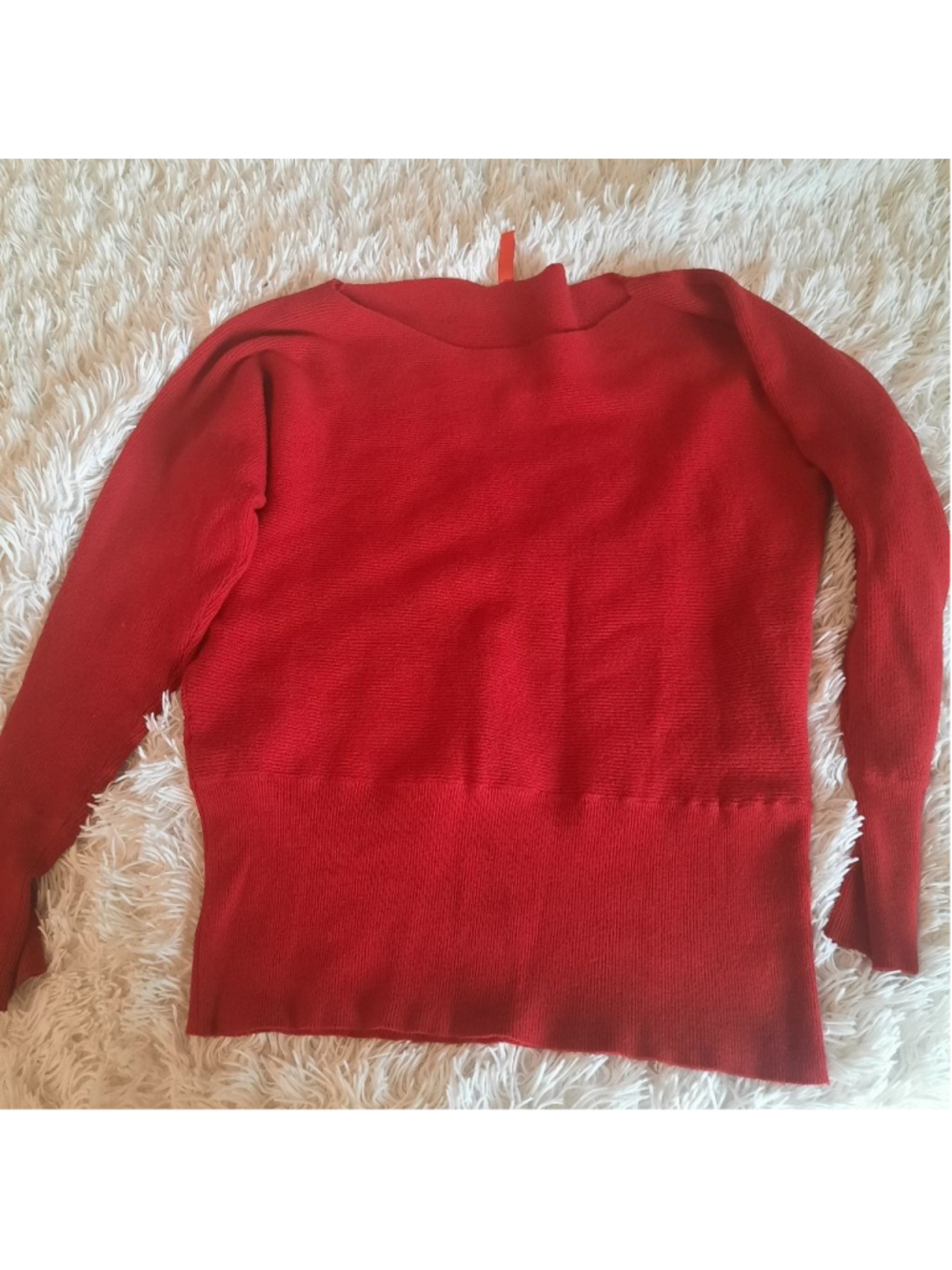 Womens medium red Feiversi Sweater. Soft & cozy.